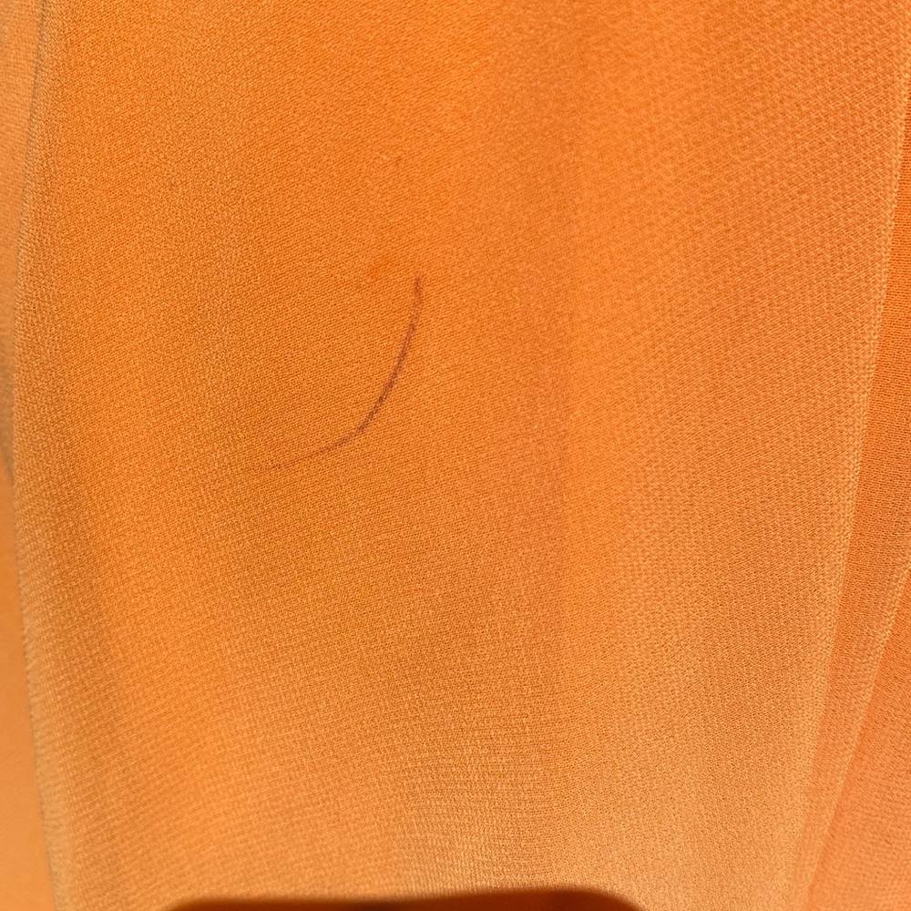 David’s Bridal sunny orange pleated beaded waist lined event dress size 10 - Picture 6 of 8